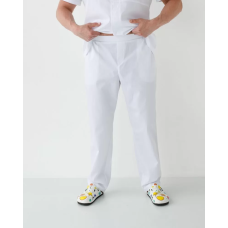 Штани медичні чоловічі Бостон білі +SIZE