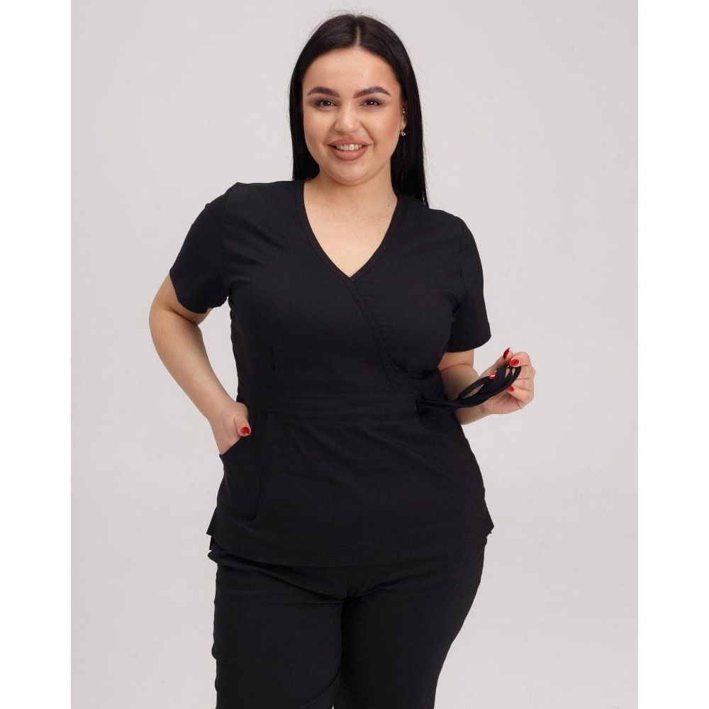 Медичний костюм жіночий Ріо чорний +SIZE