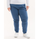 Медицинские брюки женские джоггеры стрейч синие +SIZE