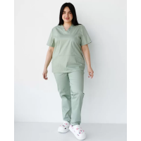 Медичний жіночий костюм Топаз фісташковий NEW +SIZE