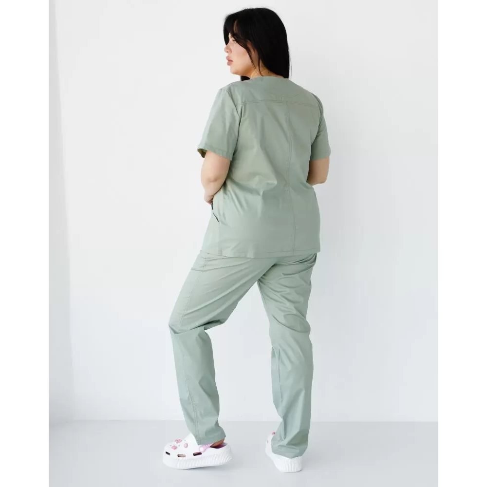 Медицинский женский костюм Топаз фисташковый NEW +SIZE