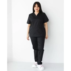 Медицинский костюм женский Топаз черный NEW +SIZE