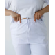 Медичні штани жіночі джогери стрейч білі +SIZE