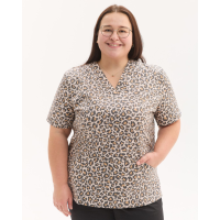 Медична сорочка жіноча Топаз принт Leopard NEW +SIZE