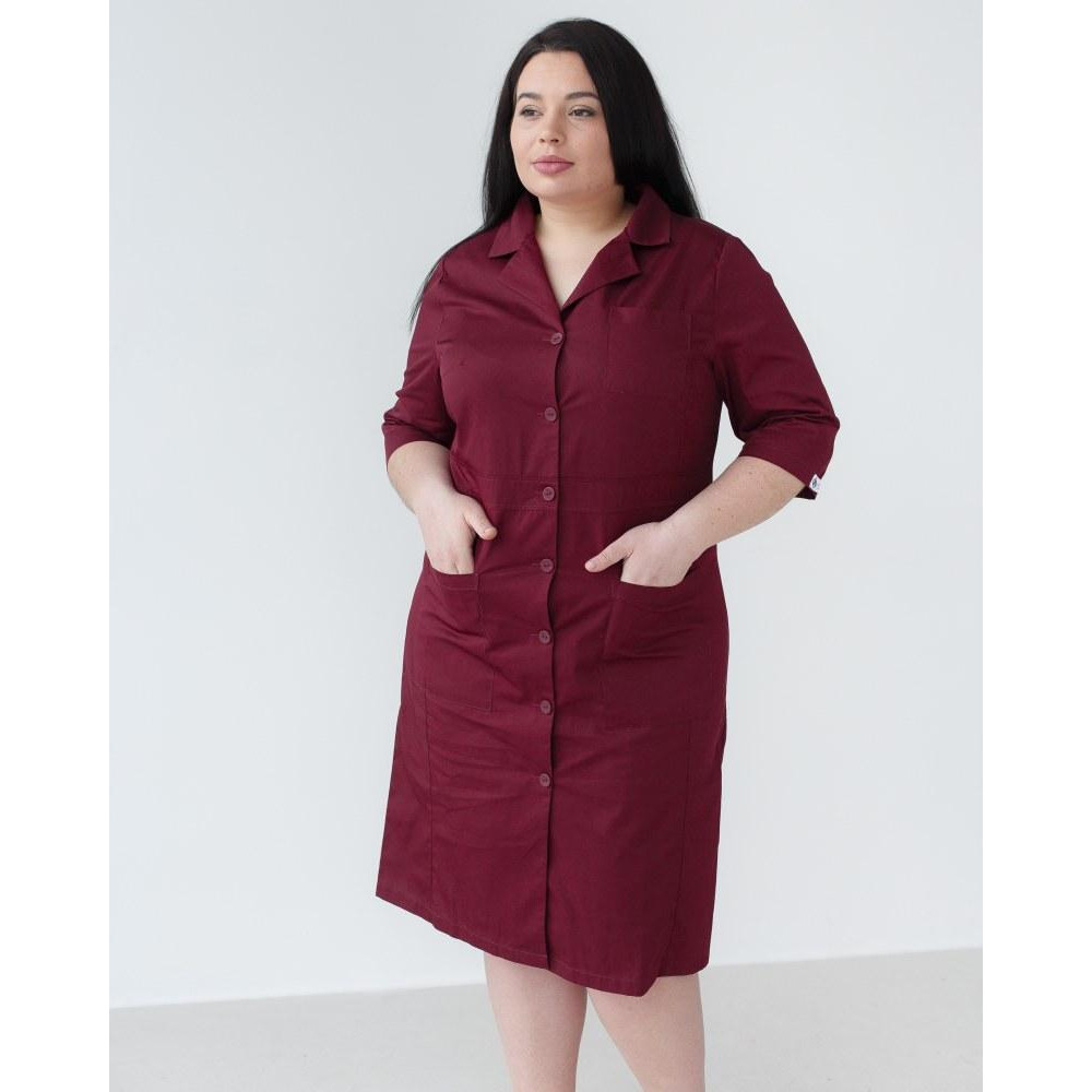 Медицинский халат женский Софи марсала +SIZE