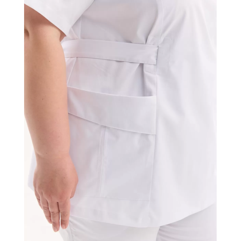 Медичний костюм жіночий Кіото білий +SIZE
