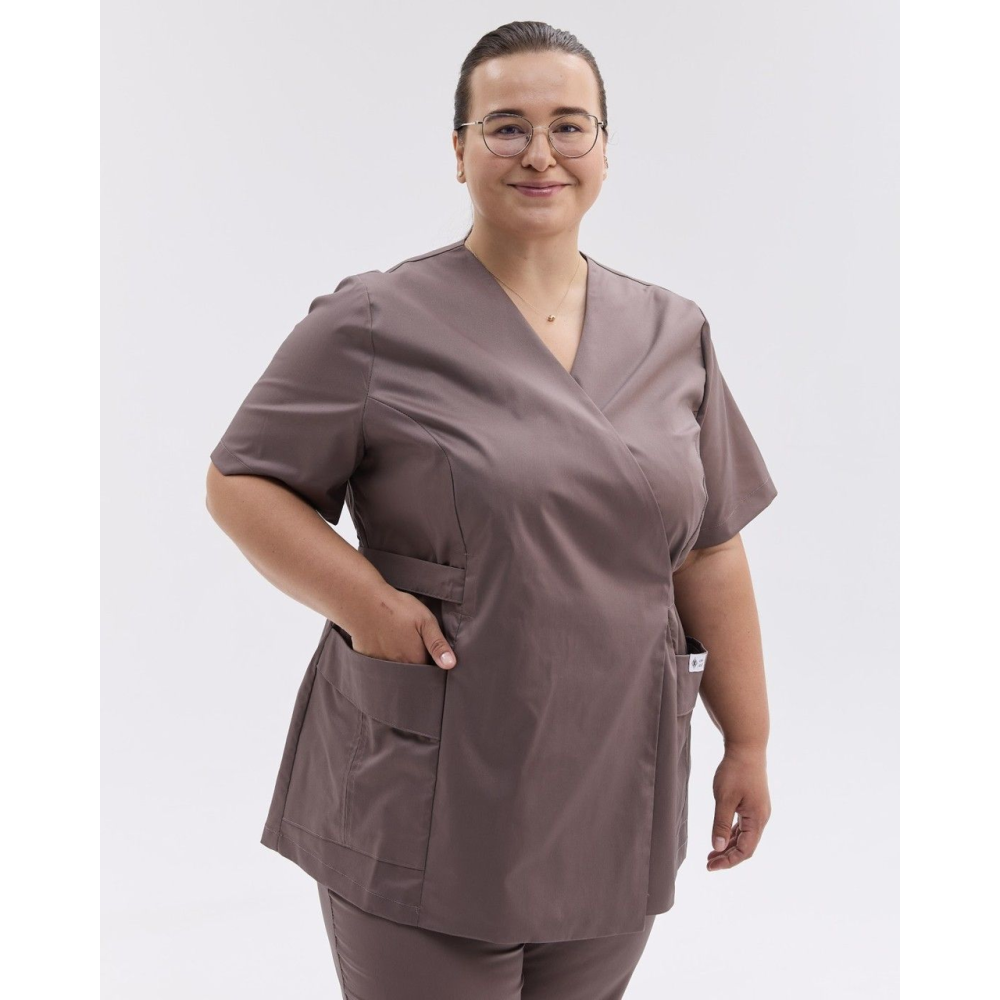 Медицинский костюм женский Киото какао +SIZE