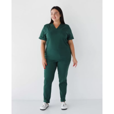Медицинский женский костюм Марсель зеленый +SIZE
