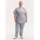 Медицинский костюм женский Киото серый +SIZE
