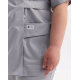 Медицинский костюм женский Киото серый +SIZE