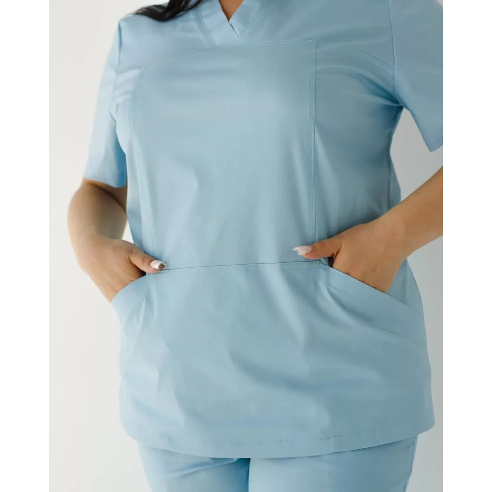 Медичний костюм жіночий Топаз лазурний NEW +SIZE