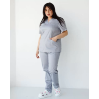 Медичний костюм жіночий Топаз сірий NEW +SIZE