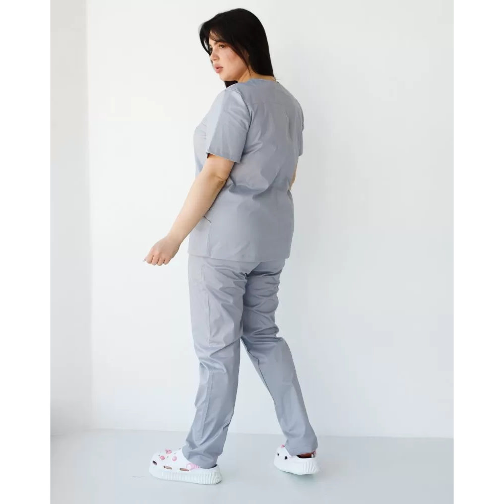 Медицинский костюм женский Топаз серый NEW +SIZE