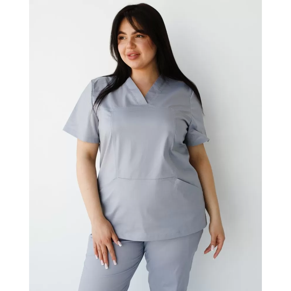 Медицинский костюм женский Топаз серый NEW +SIZE