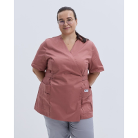 Медична сорочка жіноча Кіото рожево-теракотовий +SIZE