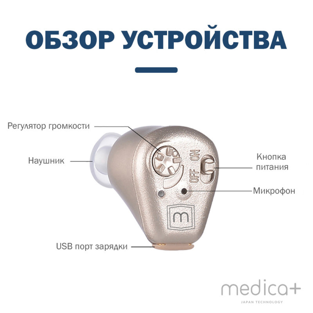 Универсальный слуховой аппарат на аккумуляторе Medica+ Sound Control 14