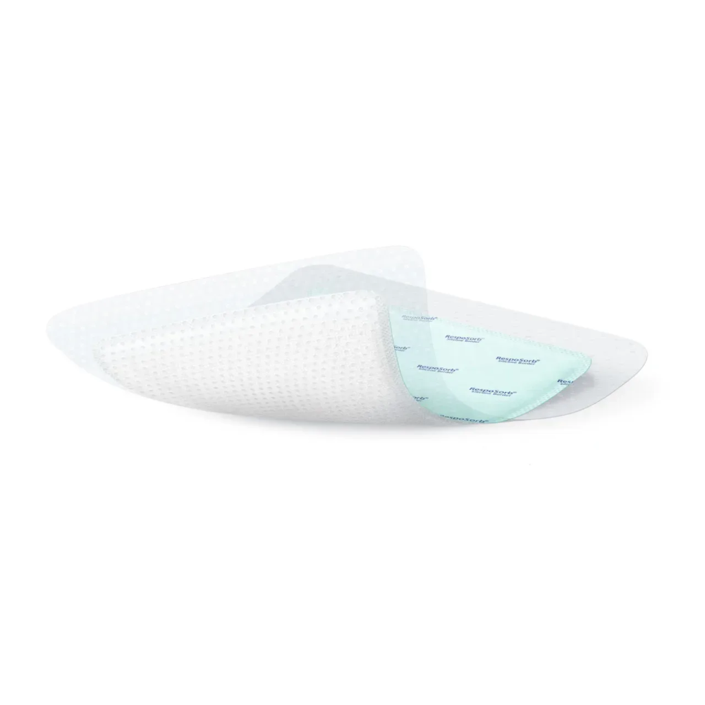 Самоклеящаяся силиконовая повязка с суперабсорбирующим полимером RespoSorb Silicone Border 20см х 20см