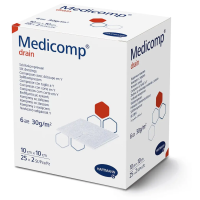 Серветки з нетканого матеріалу з надрізом Medicomp drain 10см x 10см (2 шт)
