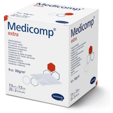Серветки з нетканого матеріалу Medicomp extra 7,5см х 7,5см (2 шт)