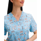 Медична сорочка жіноча Топаз принт Dentistry blue NEW
