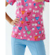 Медицинская рубашка женская Топаз принт Teeth pink