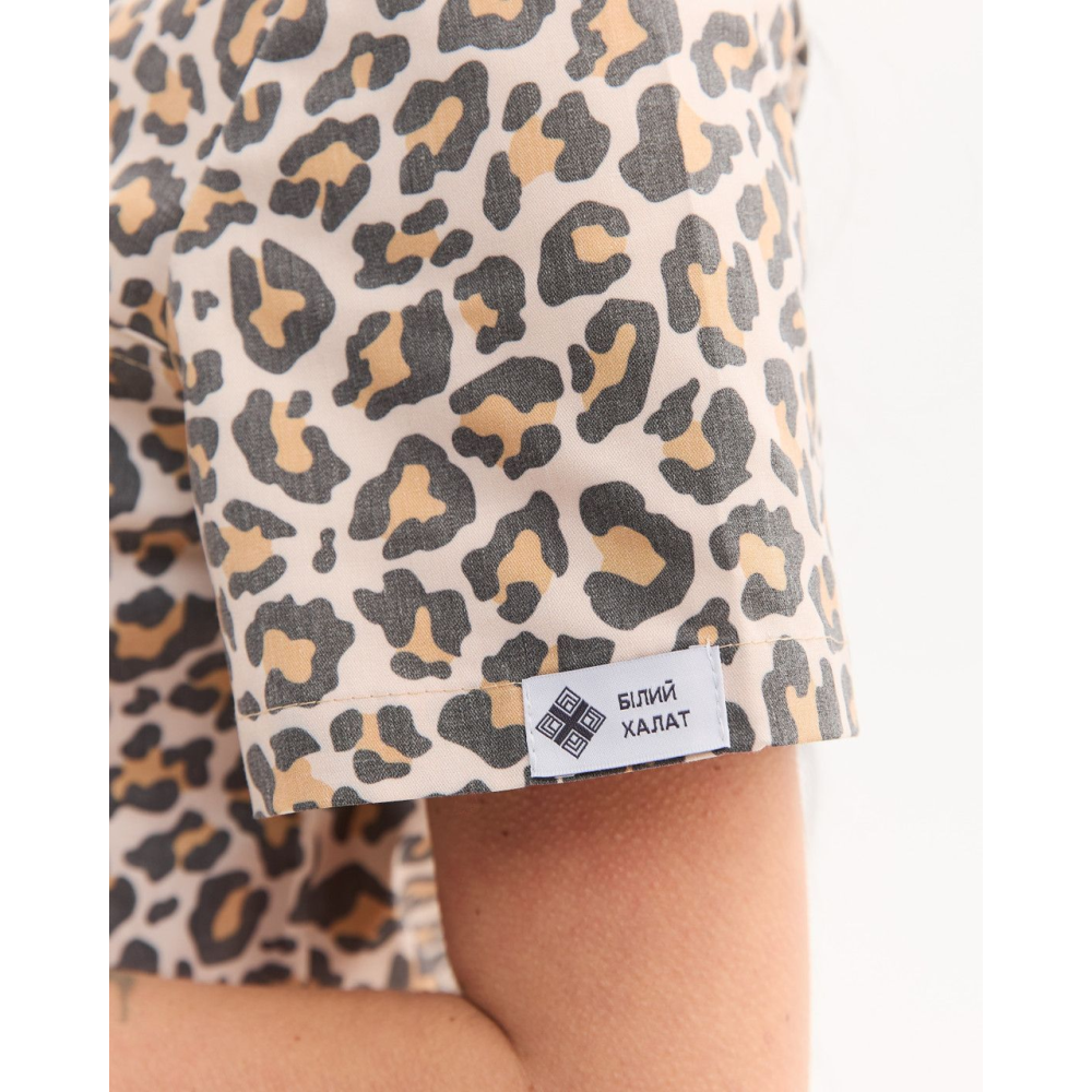 Медицинская рубашка женская Принт Leopard NEW