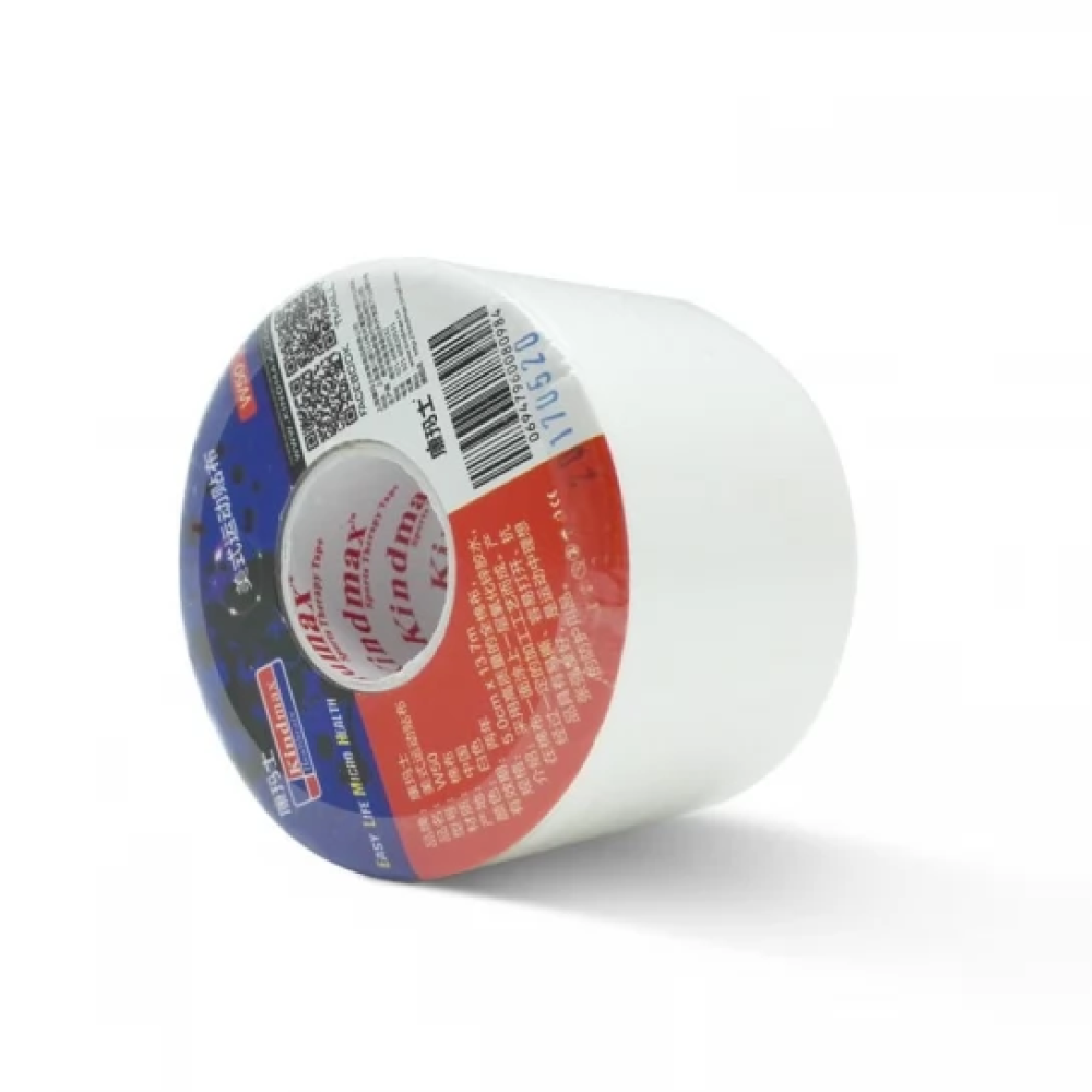 Спортивний жорсткий тейп Kindmax Sport-tape 5 см х 13.7м (Білий)
