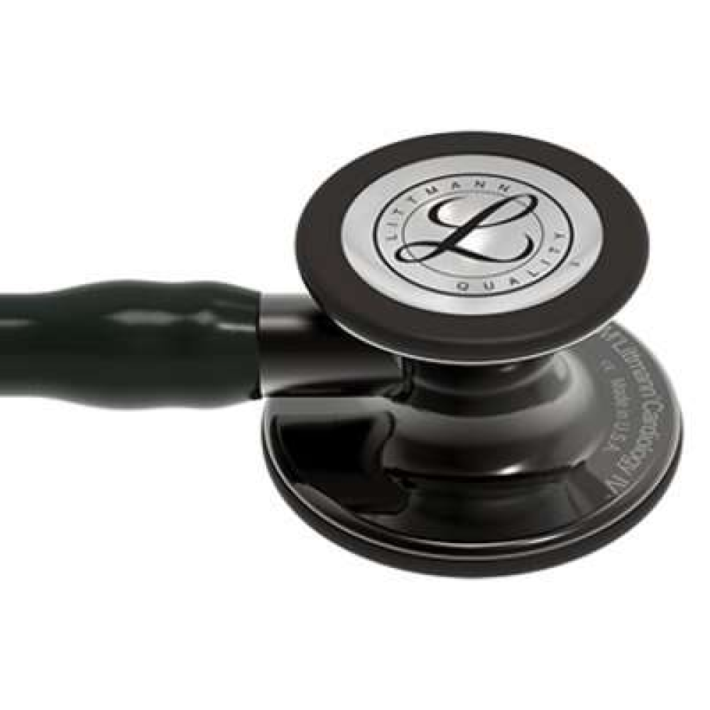 Кардіологічний стетоскоп 3M Littmann Cardiology IV 6162 (Чорний із димчастою головкою)
