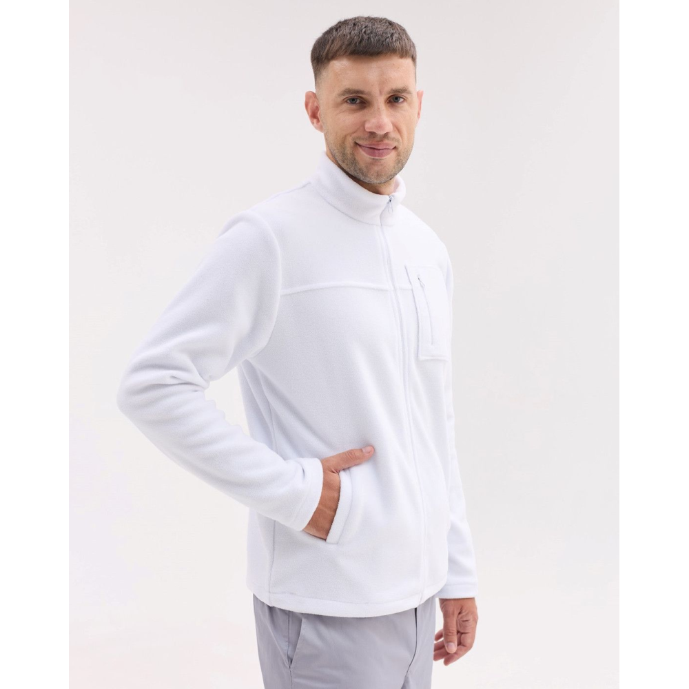 Медицинская кофта мужская флисовая Финляндия белая