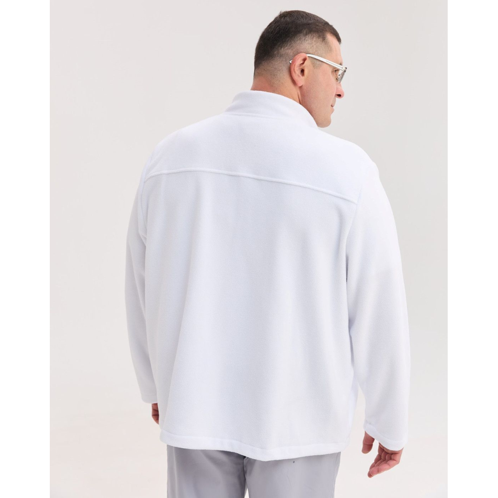 Медична кофта чоловіча флісова Фінляндія біла +SIZE
