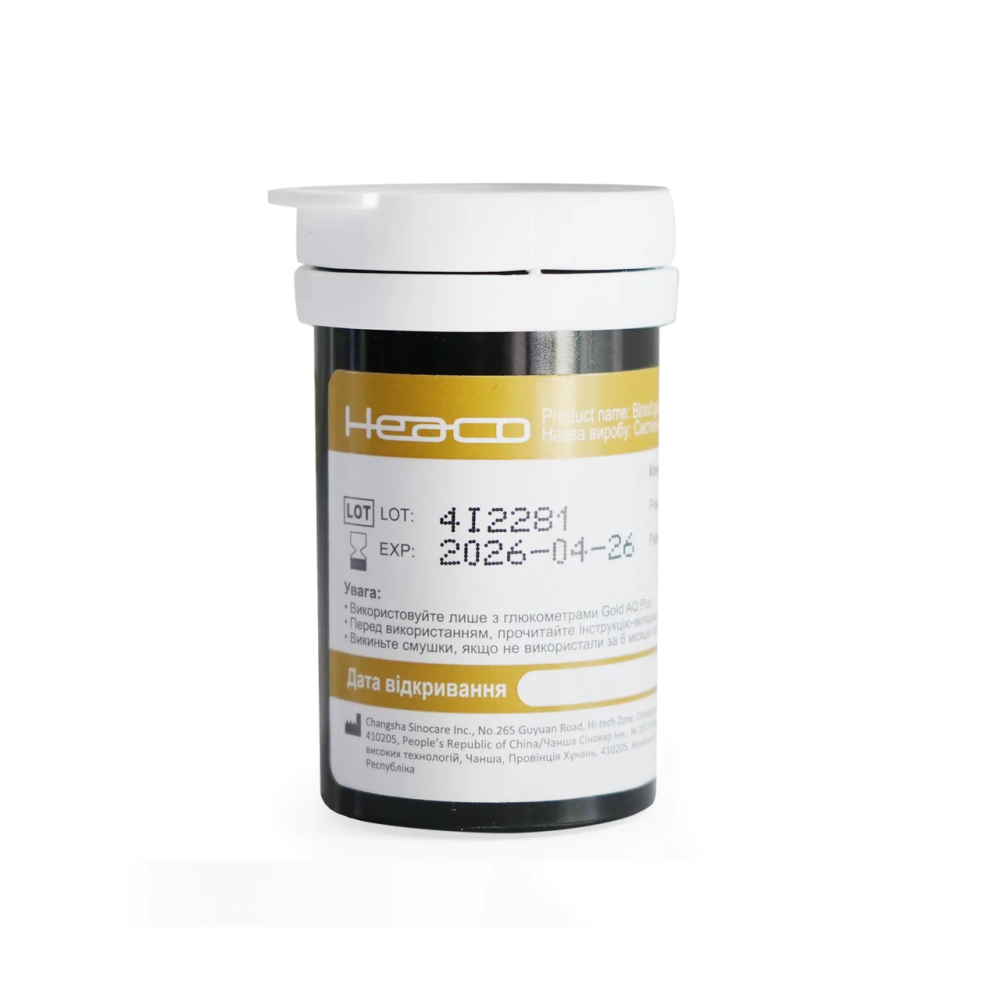 Тест-смужки до глюкометра Heaco Gold AQ Plus 50 шт.