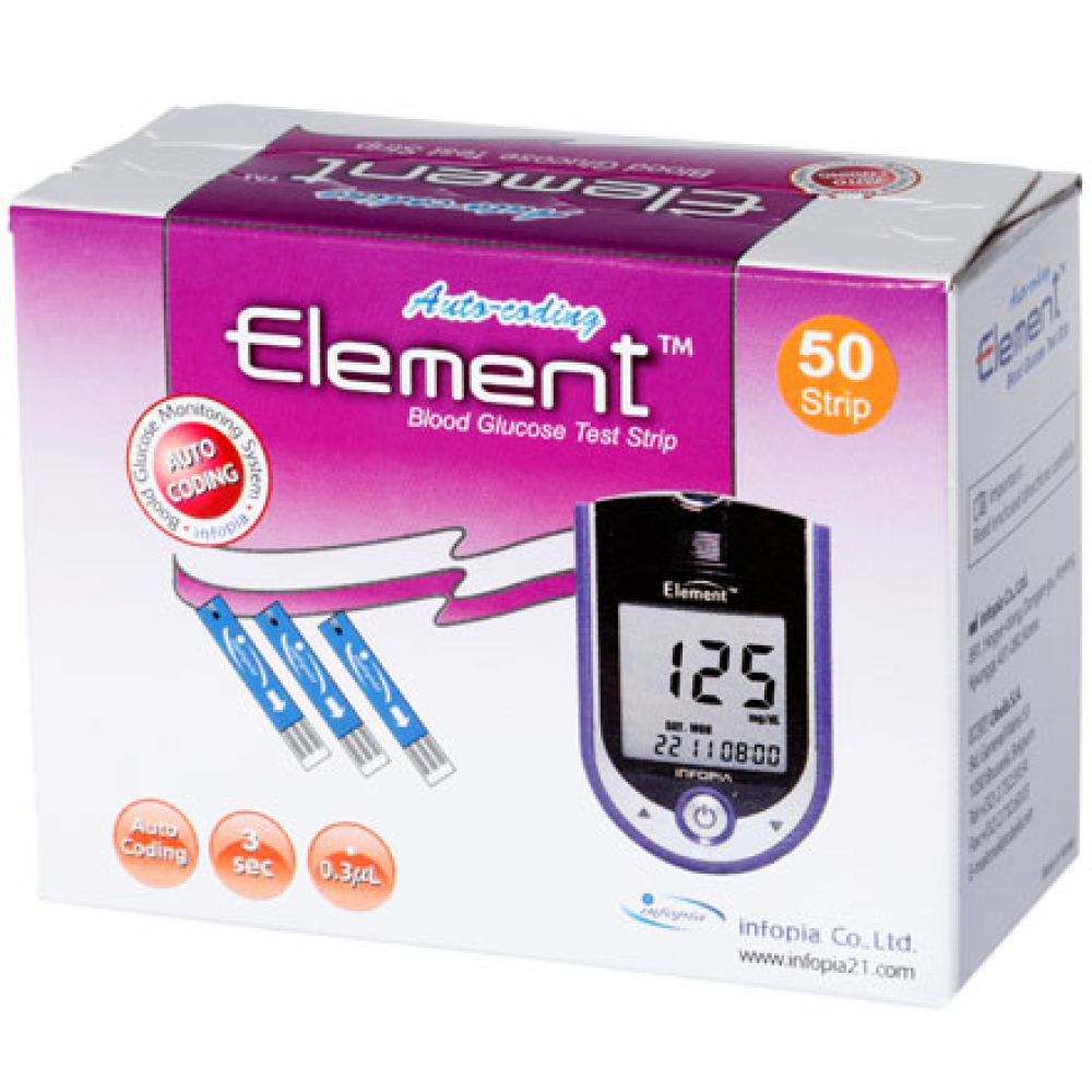 Тест-смужки до глюкометра Element 50 шт.