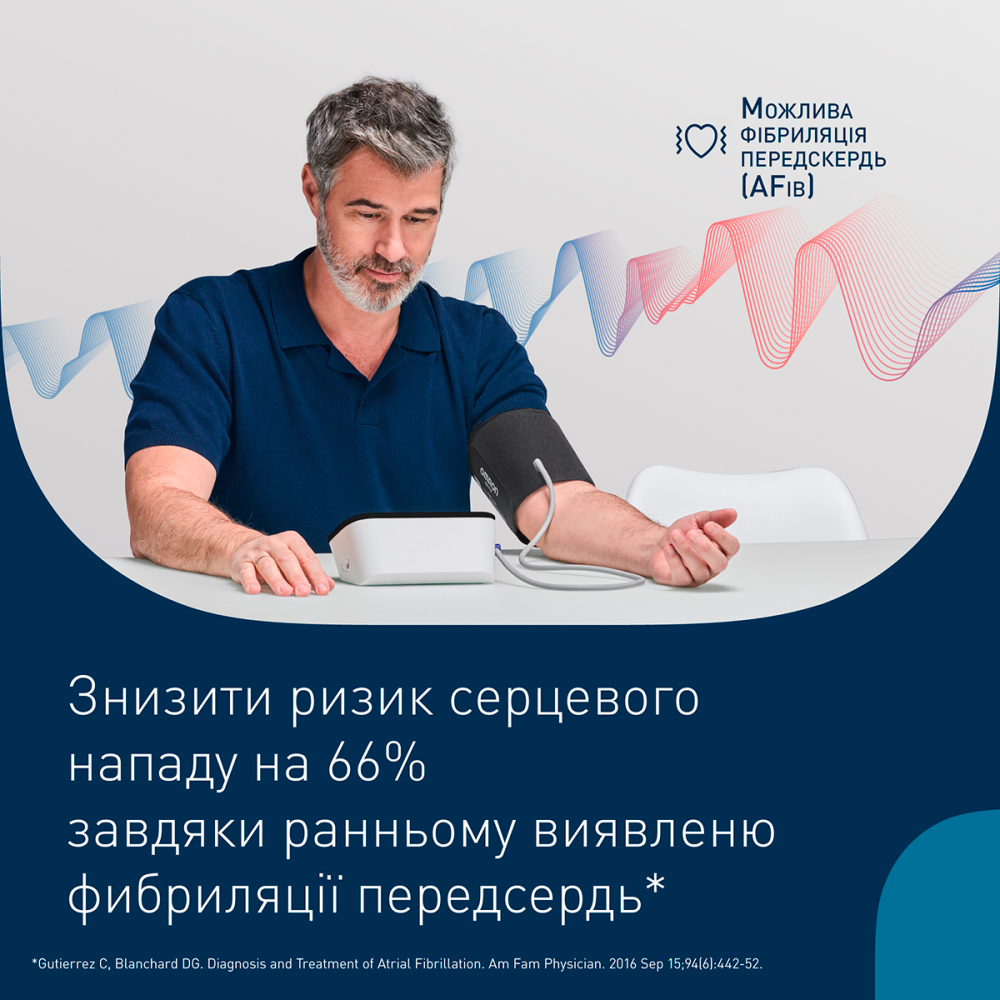 Тонометр автоматичний з передаванням даних через смартфон, манжета на плече 22-42 см Omron M7 Intelli IT AFib