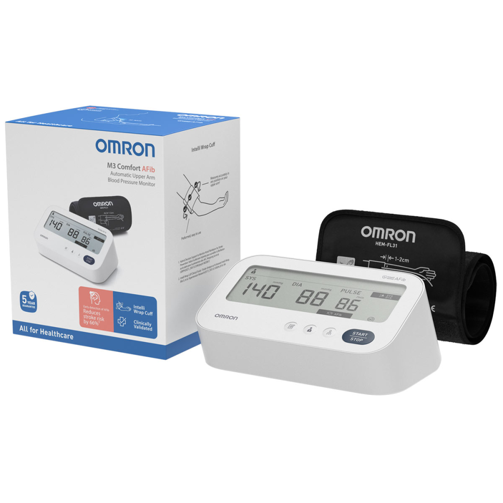 Тонометр автоматический с уникальной манжетой на плечо Intelli Wrap 22-42 см Omron M3 Comfort AFib