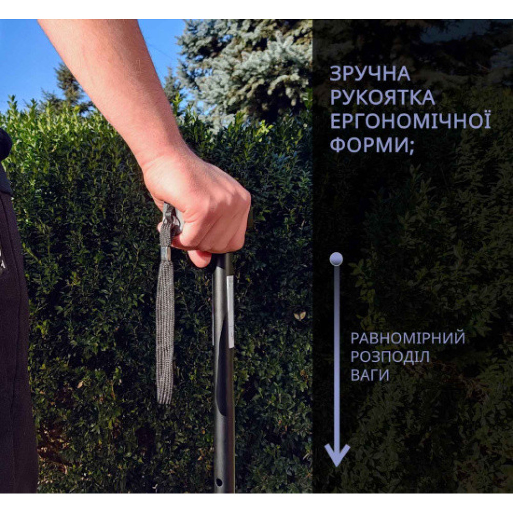 Трость алюминиевая телескопическая Doctor Life 11874 BL черный