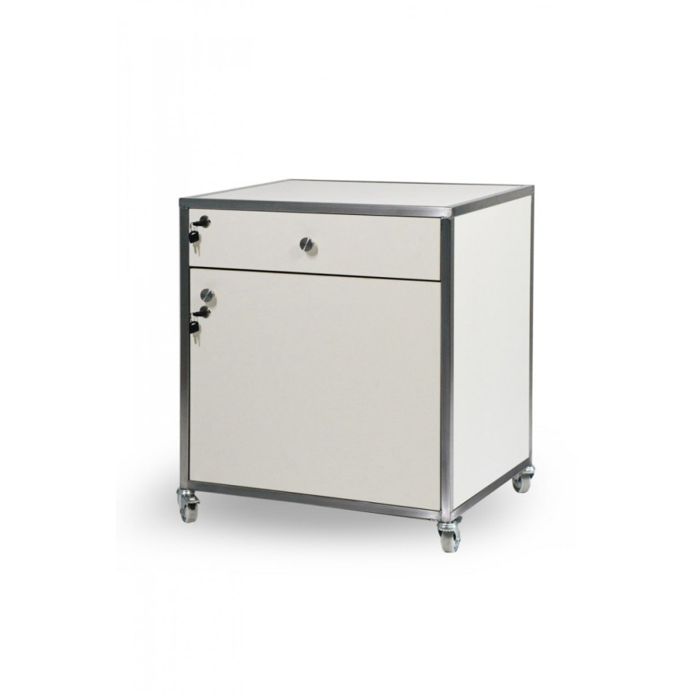 Тумба медицинская мобильная БИОМЕД C.box CMM-1DD-2-NATA ALU