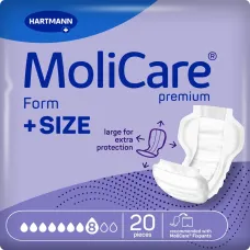 Прокладки анатомічної форми у разі нетримання сечі та калу MoliCare Premium Form +SIZE 8 краплі (20 шт)