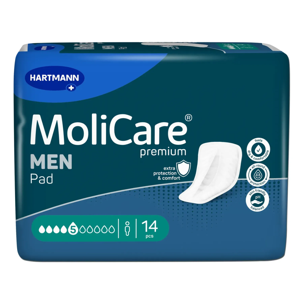 Урологические прокладки для мужчин с защитой от протекания MoliCare Premium MEN PAD 5 капель (14 шт)