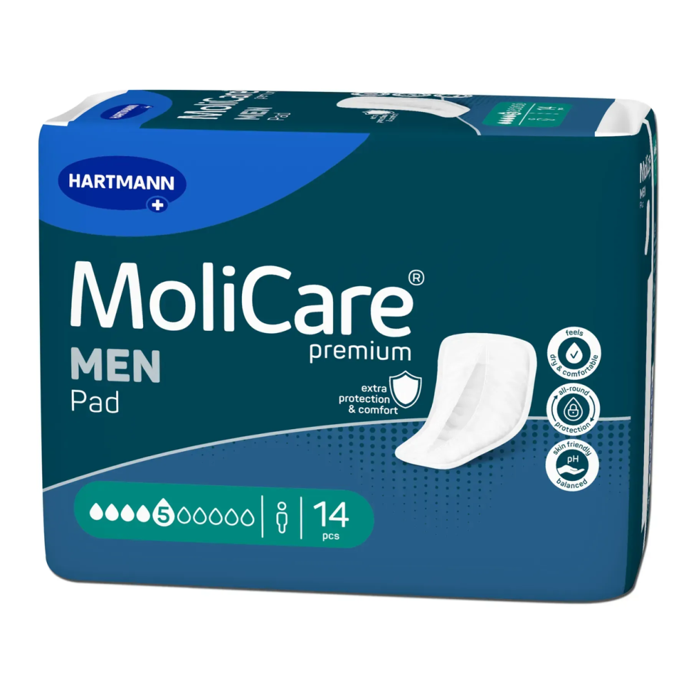 Урологические прокладки для мужчин с защитой от протекания MoliCare Premium MEN PAD 5 капель (14 шт)