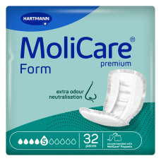 Прокладки анатомічної форми у разі нетримання сечі та калу MoliCare Premium Form 5 крапель (32 шт)