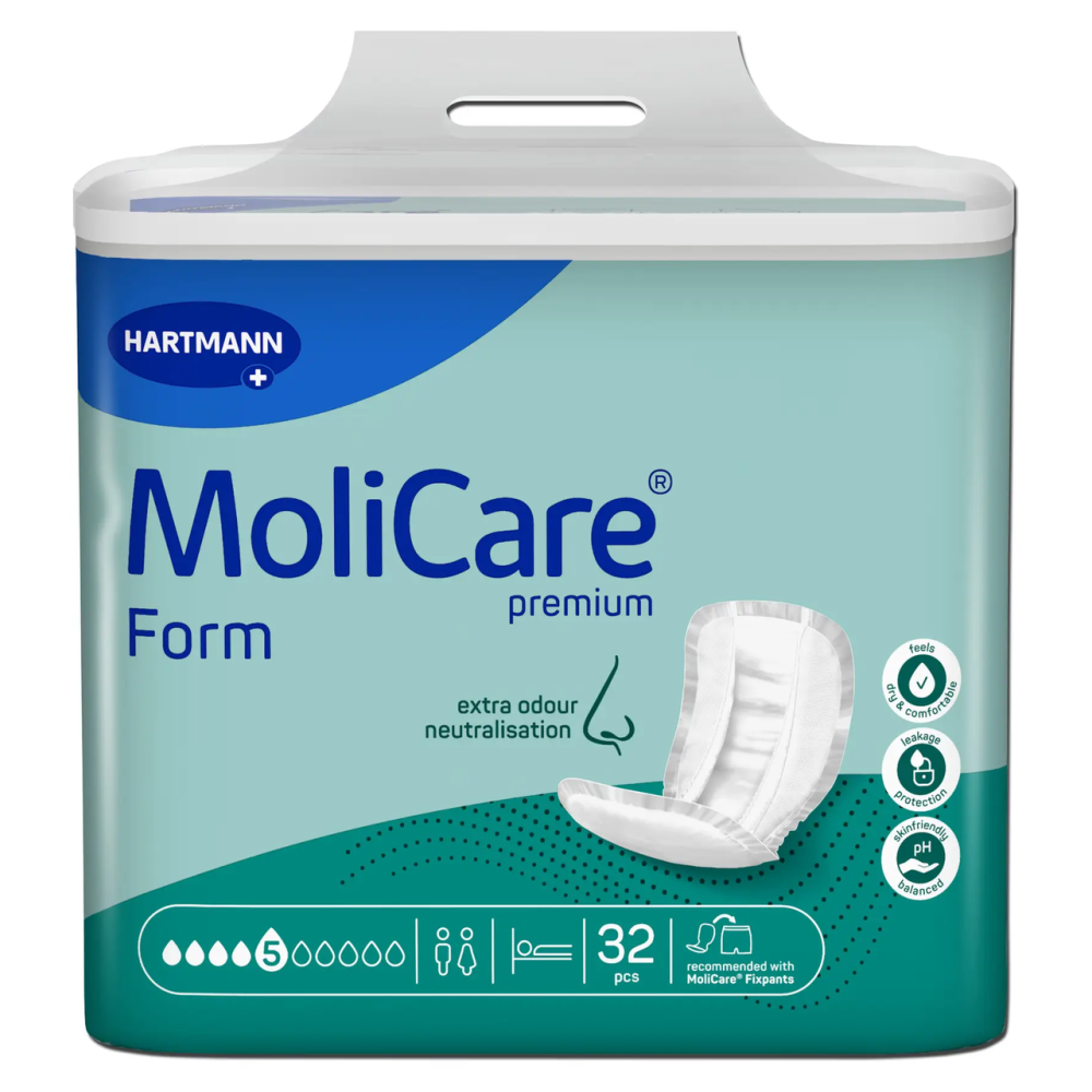 Прокладки анатомической формы при недержании мочи и кала MoliCare Premium Form 5 капель (32 шт)
