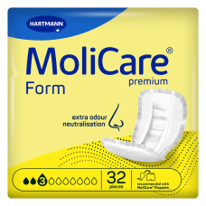 Прокладки анатомічної форми у разі нетримання сечі та калу MoliCare Premium Form 3 краплі (32 шт)