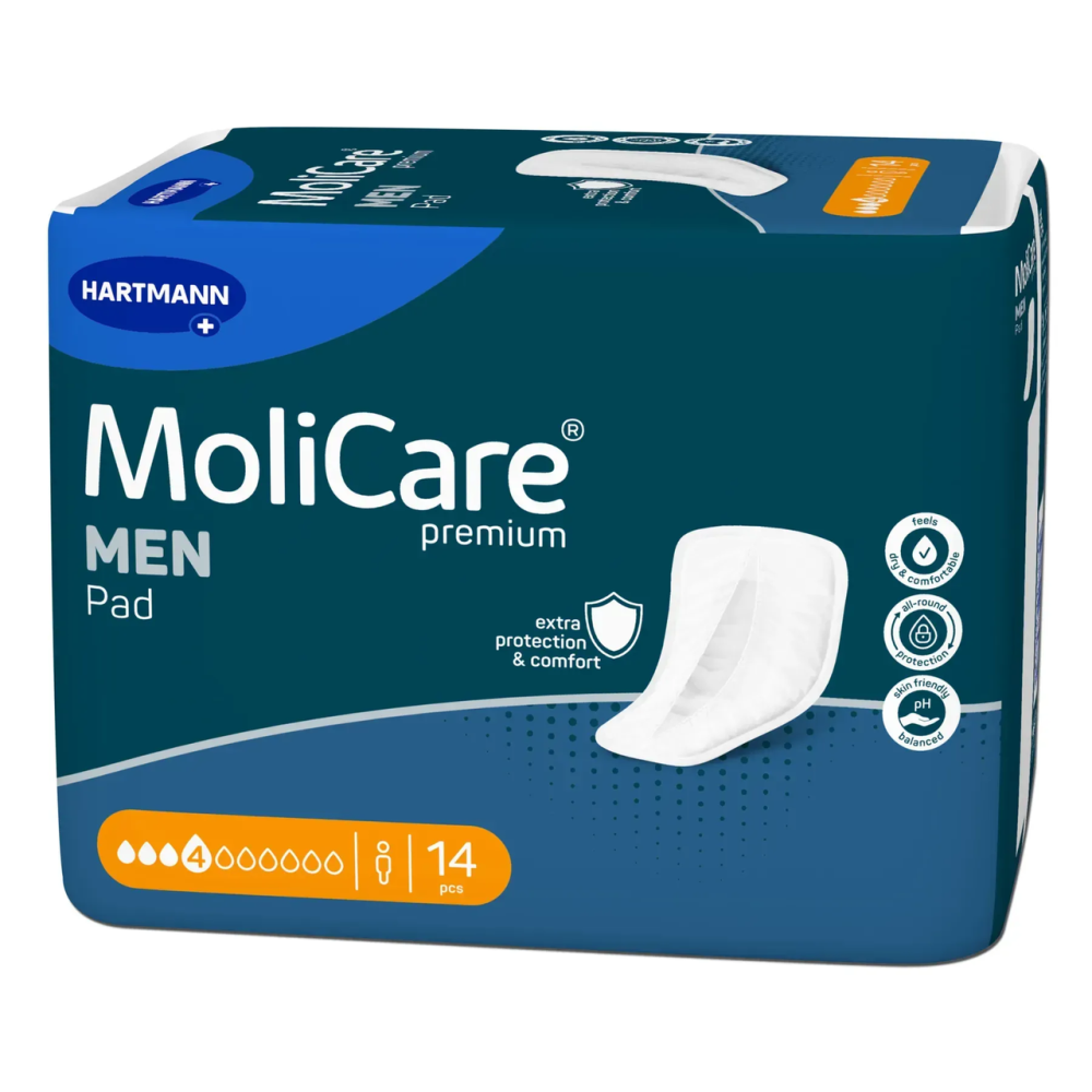 Урологические прокладки для мужчин с защитой от протекания MoliCare Premium MEN PAD 4 капли (14 шт)