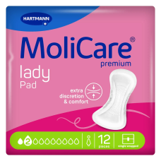 Абсорбуючі прокладки при легкому нетриманні сечі MoliCare Premium lady pad 2 краплі (12 шт)