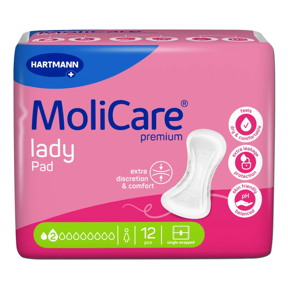 Абсорбуючі прокладки при легкому нетриманні сечі MoliCare Premium lady pad 2 краплі (12 шт)