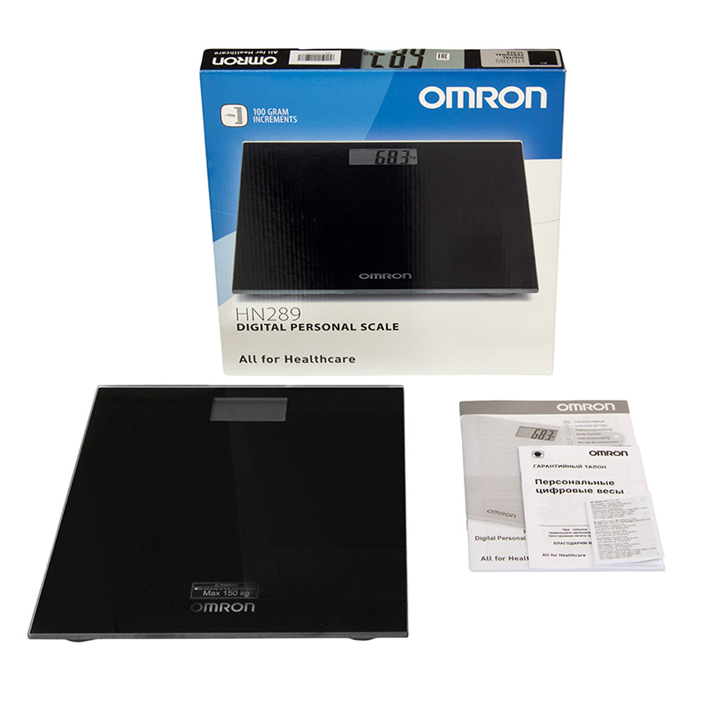 Ваги підлогові електронні (получний чорний) Omron HN-289 Black