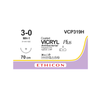 Хірургічна нитка Ethicon Вікріл Плюс (Vicryl Plus) 3/0, довжина 70 см, кол. голка 31 мм VCP319H