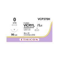 Хирургическая нить Ethicon Викрил Плюс (Vicryl Plus) 0, длина 90см, кол. игла 48мм VCP370H