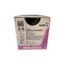 Хірургічна нитка Ethicon Вікіл Рапід (Vicryl Rapide) 5/0, довжина 45 см, звор-ріж. голка 11 мм, W9915