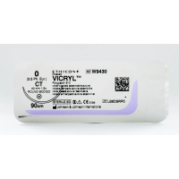 Хирургическая нить Ethicon Викрил (Vicryl) 0, длина 90 см, кол. игла, 40 мм, W9430